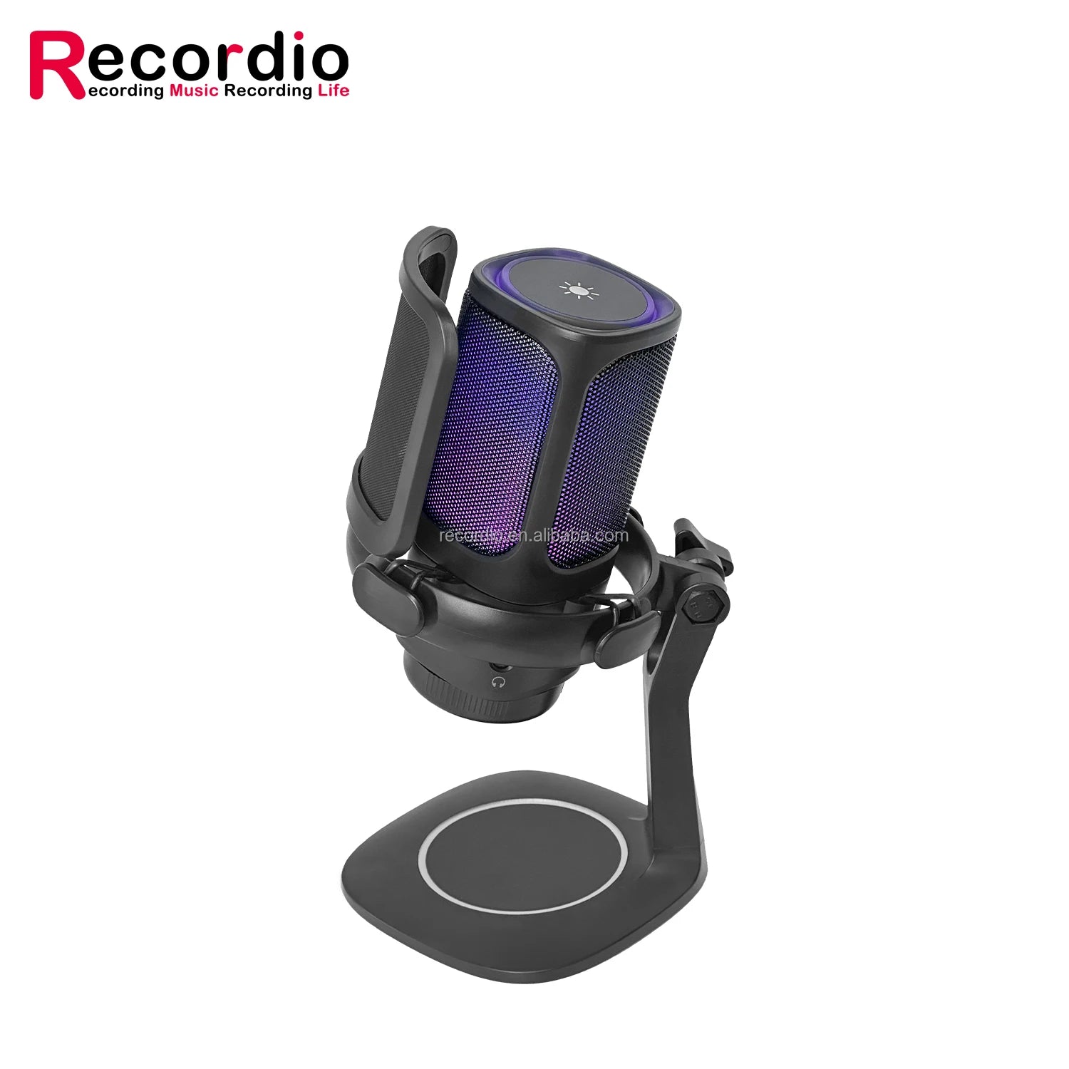 Gaming Microphone USB PC Mic for Podcasts Videos Condenser Mic with Quick Mute Stand Pop Filter RGB Indicator Shock Mount