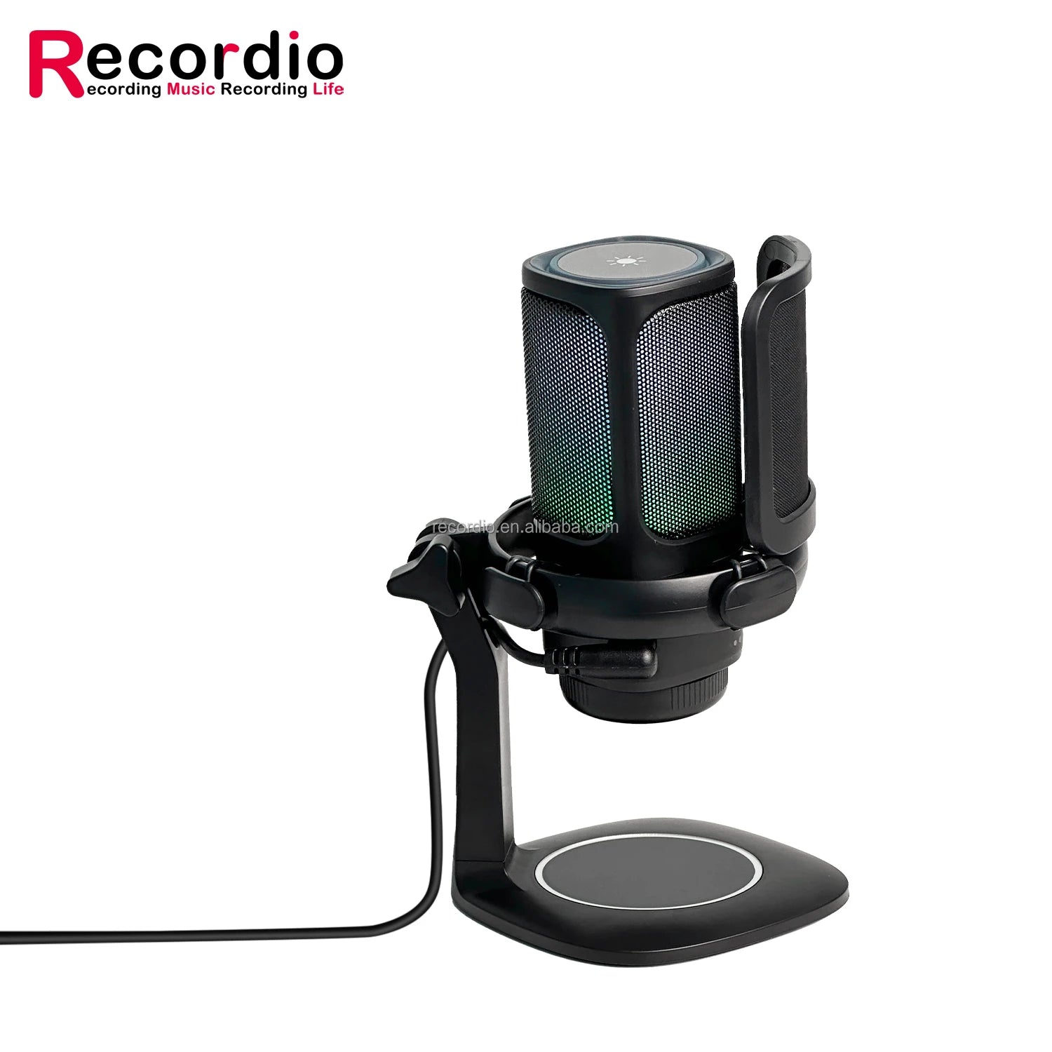 Gaming Microphone USB PC Mic for Podcasts Videos Condenser Mic with Quick Mute Stand Pop Filter RGB Indicator Shock Mount