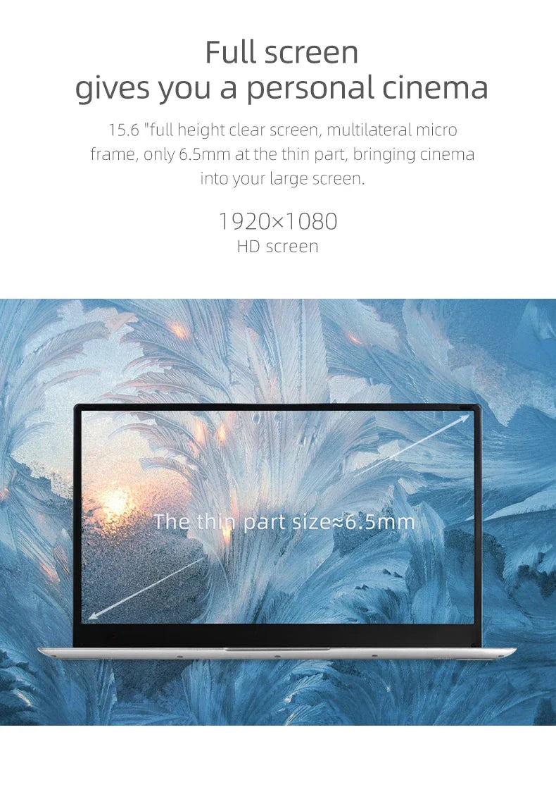 2025 Laptop 15.6 Inch IPS Screen 16GB RAM Intel Celeron 11th N5095 Netbook Windows 10 11 Pro Office Notebook Pc Portable