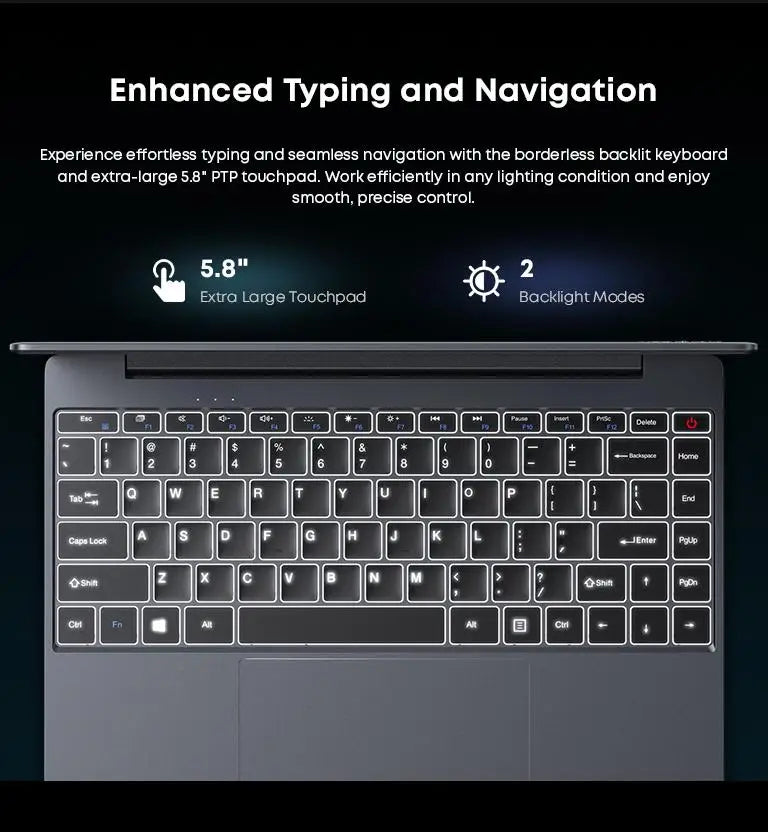 CHUWI CoreBook X Gaming Laptop 14.1 inch FHD IPS Screen AMD R5-7430U 16GB DDR4 RAM 512GB SSD Windows 11 Wifi6 Notebook Computer