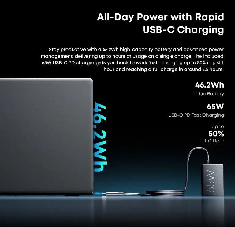 CHUWI CoreBook X Gaming Laptop 14.1 inch FHD IPS Screen AMD R5-7430U 16GB DDR4 RAM 512GB SSD Windows 11 Wifi6 Notebook Computer
