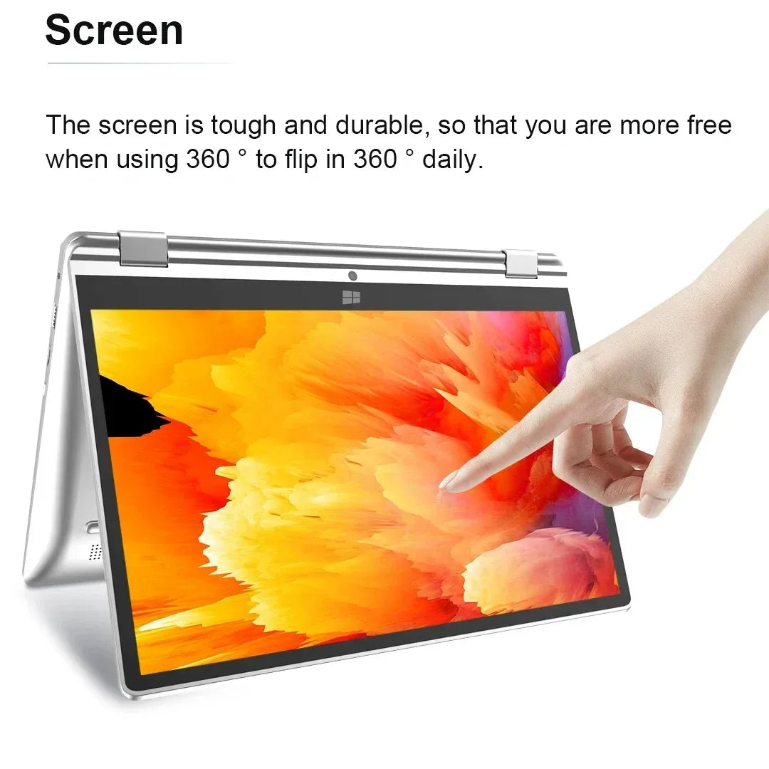 11.6 Inch Touch Screen Notebook 2 in 1 Windows 11 Pro Intel N4020 Tablet PC Computer 8GB DDR4 128GB 256GB 512GB SSD study Laptop